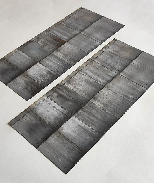 Dekorbögen moderne Betonwand 2er Set Spur H0 13,8cm x 29,7cm