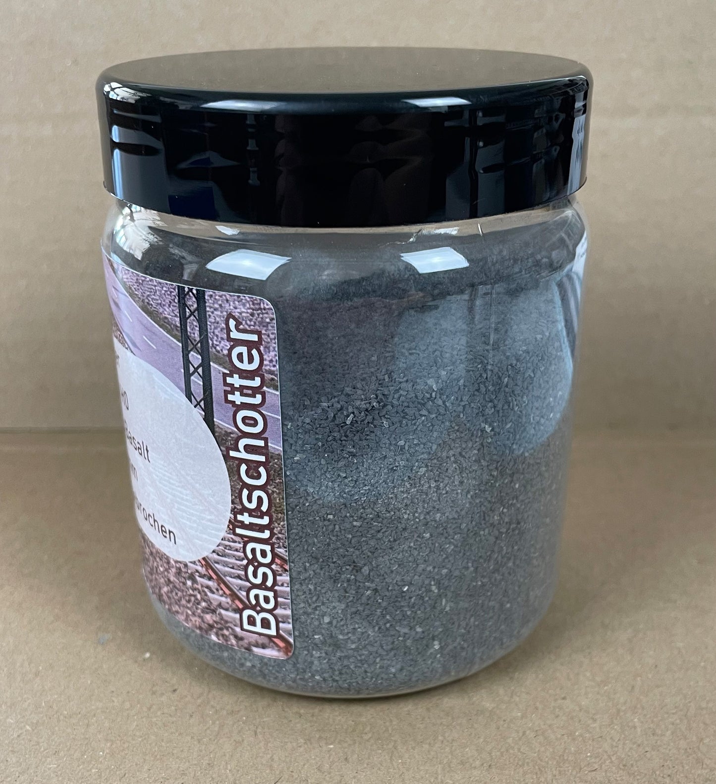 Basalt Gleisschotter 500g Dose – ideal für das Märklin C-Gleis