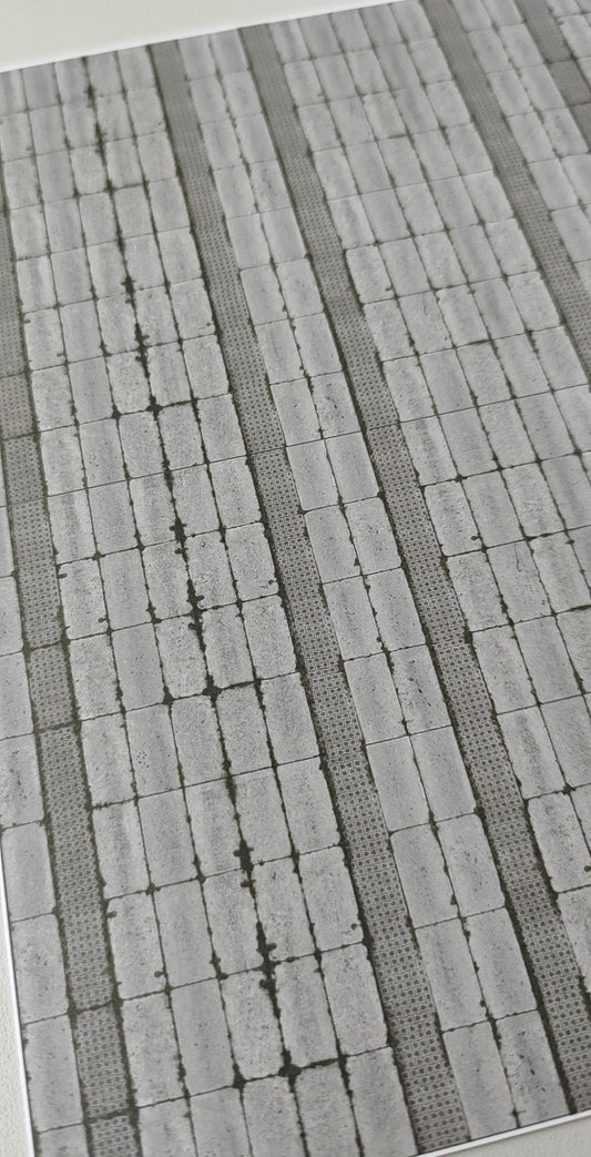 2er Set Dekorbögen Betonplattenweg DDR und Landwirtschaft in Spur N