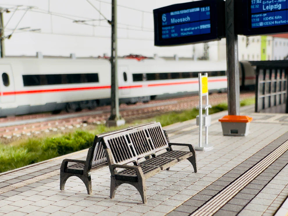 Sitzbänke Parkbänke Epoche VI 4 Stück im Set in 1:87 Spur H0 | FS-Modellbahn.de