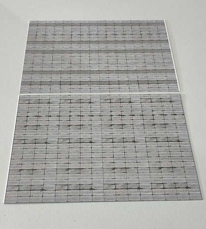 2-Piece Set Decorative Sheets Concrete Slab Path GDR and Agriculture in N Gauge