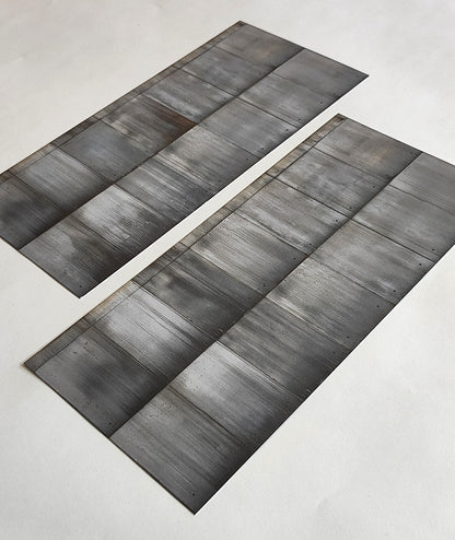 Dekorbögen moderne Betonwand 2er Set Spur H0 13,8cm x 29,7cm