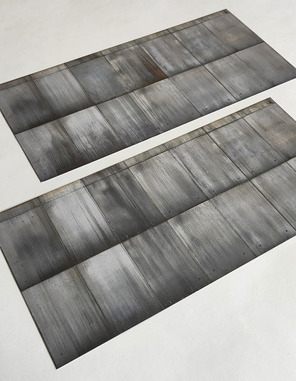 Dekorbögen moderne Betonwand 2er Set Spur H0 13,8cm x 29,7cm