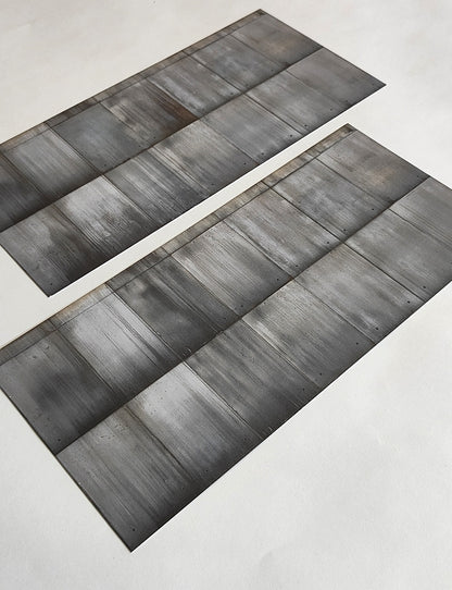 Dekorbögen moderne Betonwand 2er Set Spur H0 13,8cm x 29,7cm