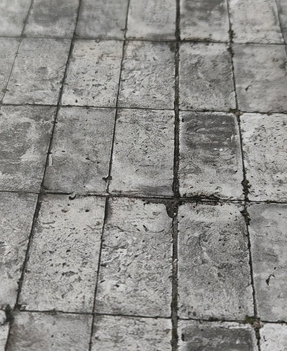 2er Set Dekorbögen verwitterter Betonplattenboden in Spur H0