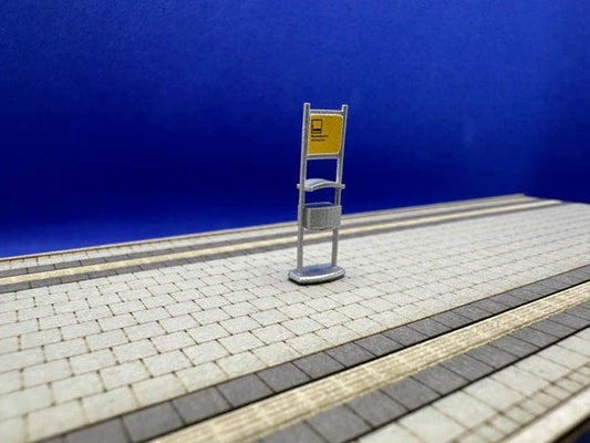 Aschenbecher DB Bahnsteig H0 2 Stück im Set in 1:87 Spur H0 fertig coloriert inkl. Decals| FS-Modellbahn.de