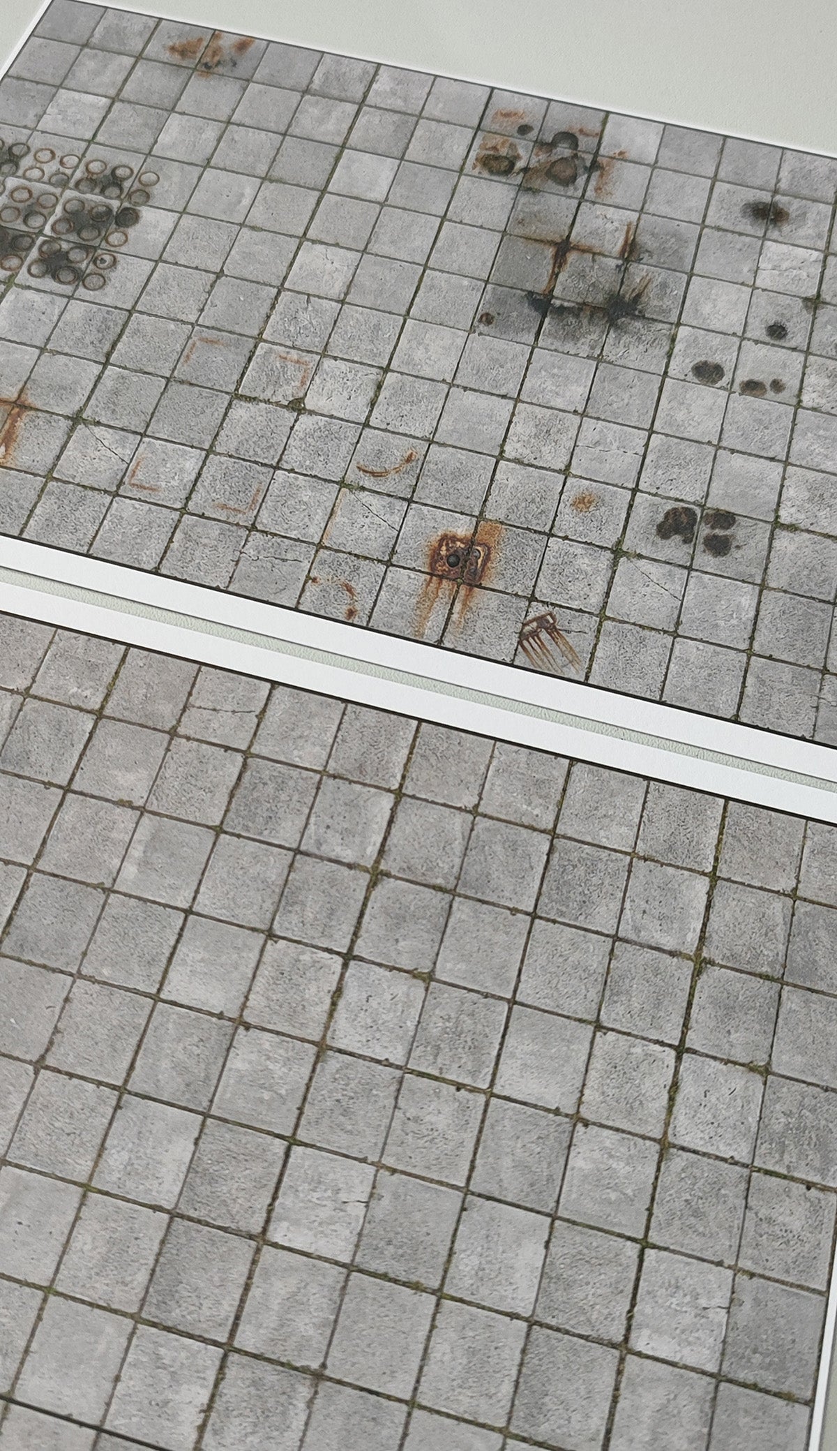 2er Set Dekorbögen stark gealterter Betonplattenboden für Gewerbegelände in Spur N | DB00000131