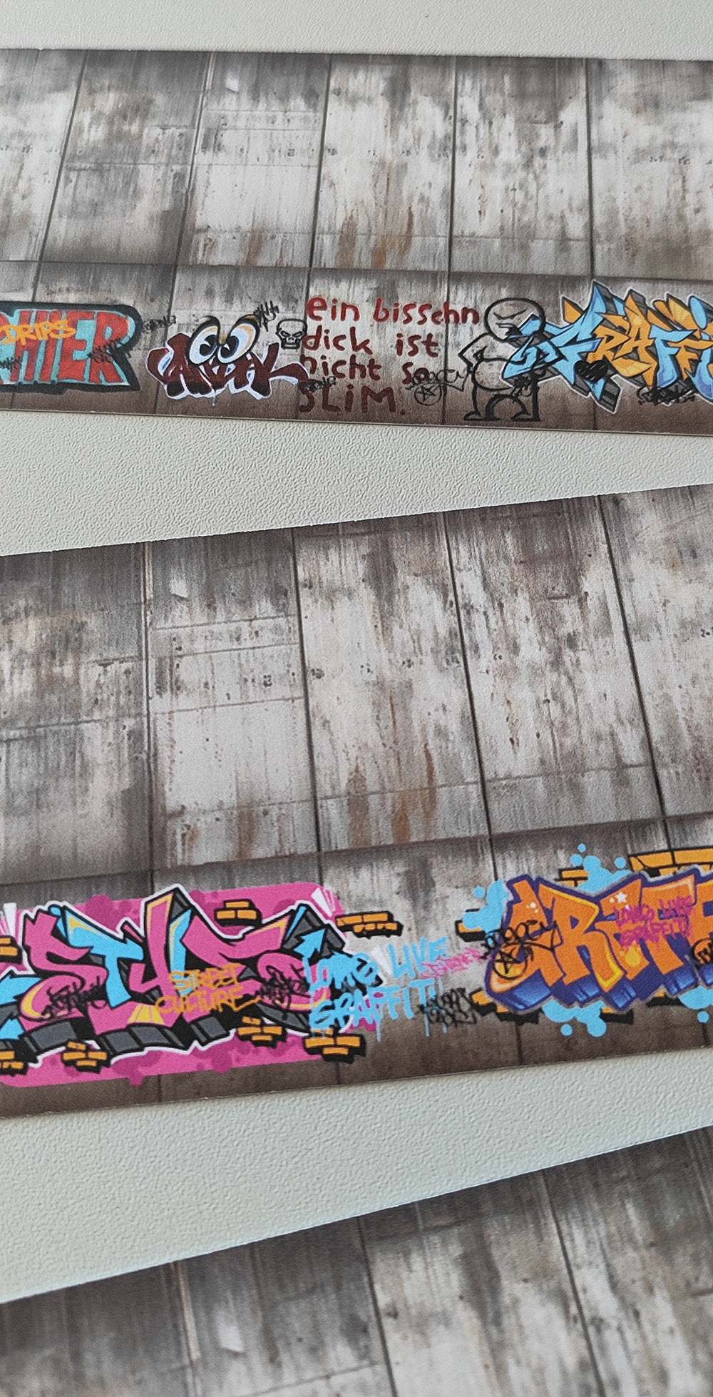 Dekorbögen Betonwand mit und ohne Graffitis Spur TT für Rampen und Wände | DB00000064