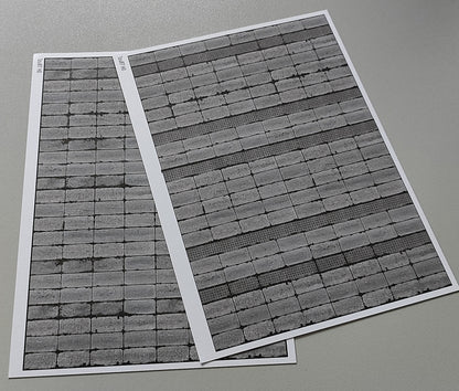 Set of 2 Decorative Sheets - East German Concrete Slab Path - H0 Gauge