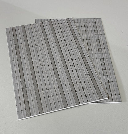 2-Piece Set Decorative Sheets Concrete Slab Path GDR and Agriculture in N Gauge