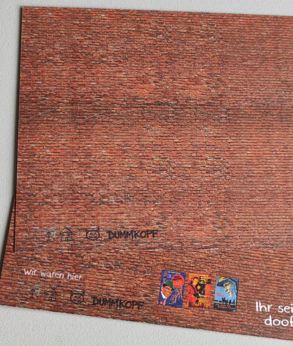4-Piece Decorative Sheet Set Brick Wall Era 3 Set 1+2 in H0 Scale