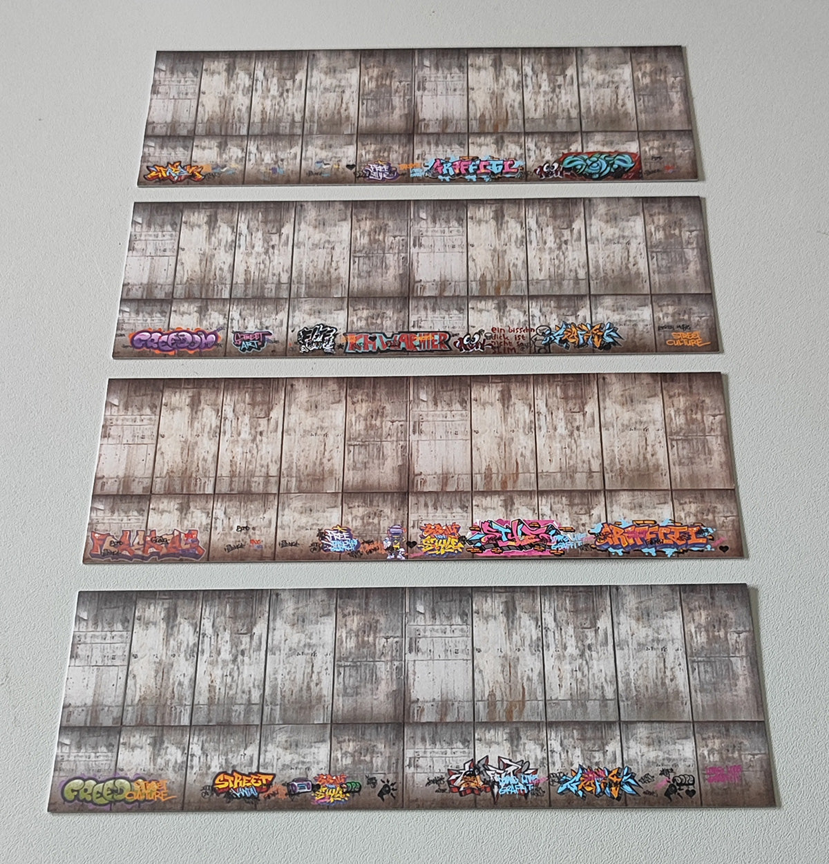 Decorative Arches Concrete Wall with and without Graffiti N Scale for Ramps and Walls | DB00000064
