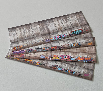 Decorative Arches Concrete Wall with and without Graffiti N Scale for Ramps and Walls