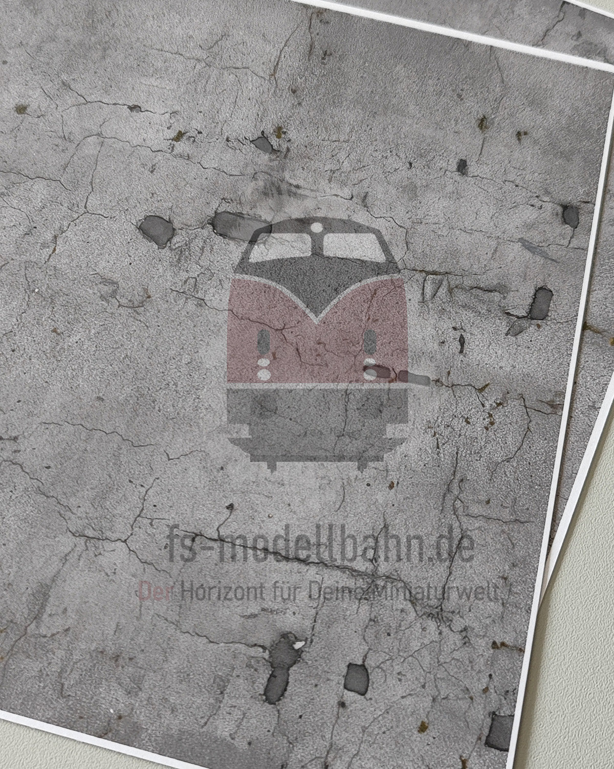 2er Set Dekorbögen heller Asphalt mit Rissen und Flickstellen in Spur H0 | DB00000134