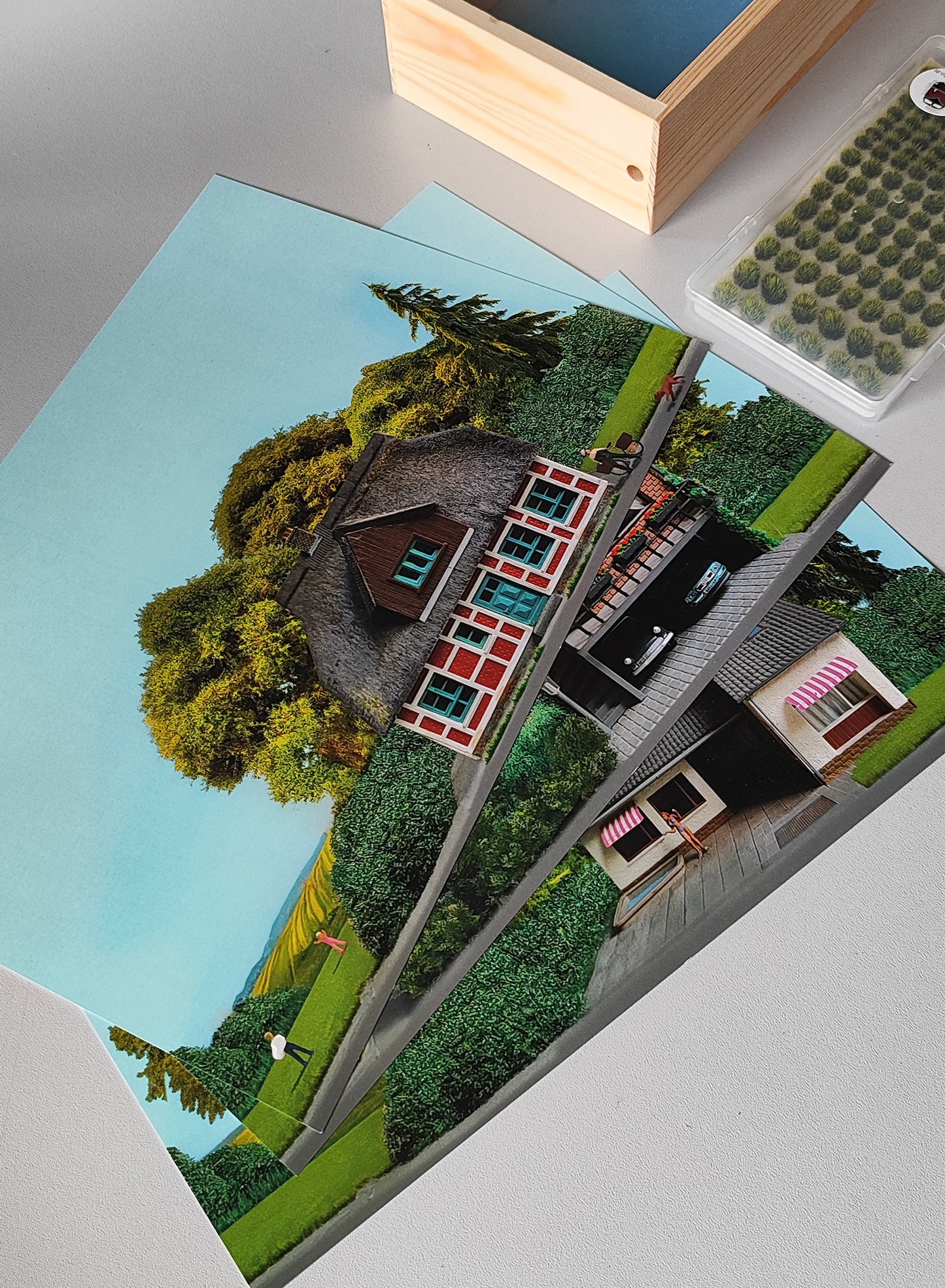 DioBox Diorama inkl. Landschaftszubehör und Hintergründen Spurweite H0 | DB00000128