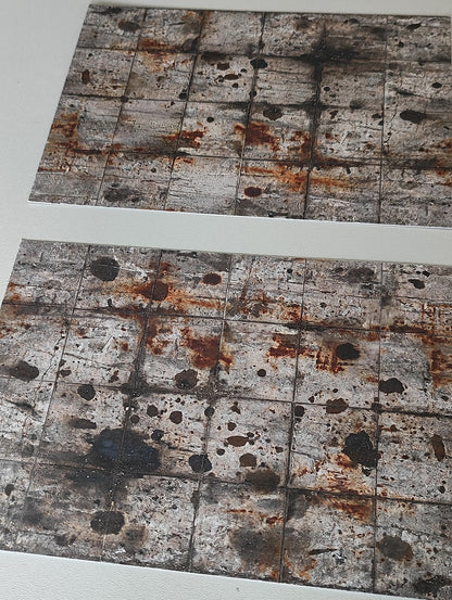 2-piece Decorative Sheet Set Concrete Slab Flooring with Severe Weathering TT Scale