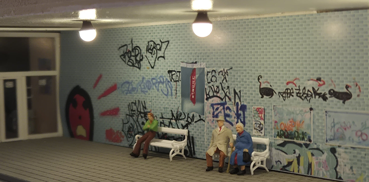 Dekorbögen Fliesenwand Spur H0 für Unterführungen und Bahnhöfe | FS-Modellbahn.de