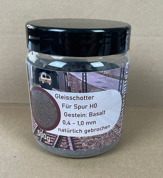 Basalt Gleisschotter 500g Dose – ideal für das Märklin C-Gleis