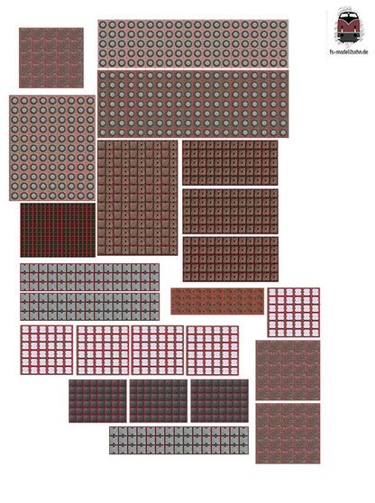 Schachtabdeckungen Kanaldeckel Gullis in 1:160 Spur N selbstklebend