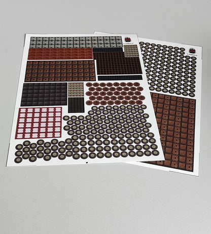 1408 Manhole covers, manhole covers, gullies in 1:160 N gauge, self-adhesive
