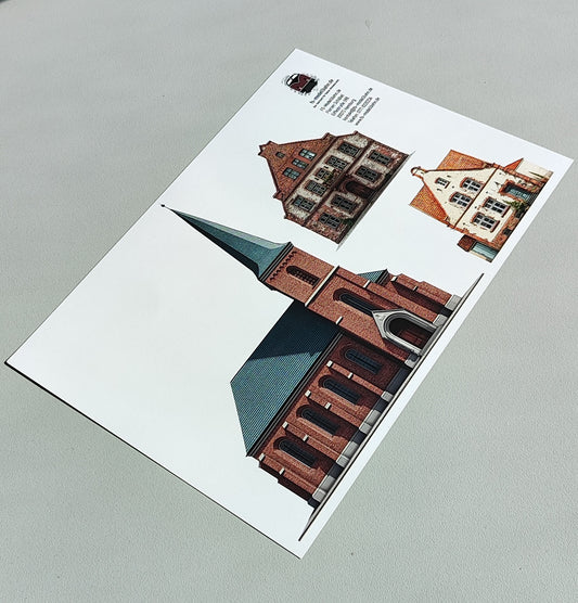 Model railway background in N gauge in 1 to 160 in 51cm width backyard building | FS-Modellbahn