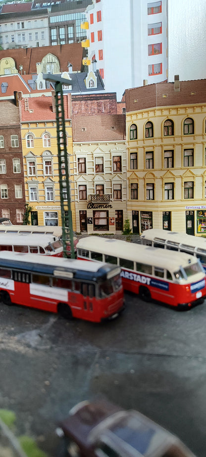 Model railway background old buildings facades module supplementary sheet 1 gauge H0 1 to 87