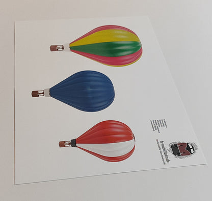 Hot air balloons as an addition to any H0 scale 1:87 model railway background