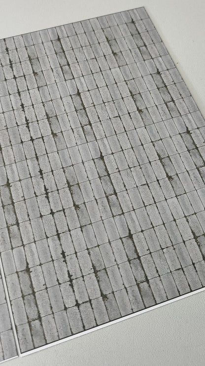 2-Piece Set Decorative Sheets Concrete Slab Path GDR and Agriculture in N Gauge