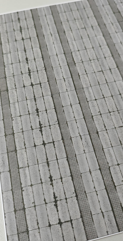 2-Piece Set Decorative Sheets Concrete Slab Path GDR and Agriculture in N Gauge