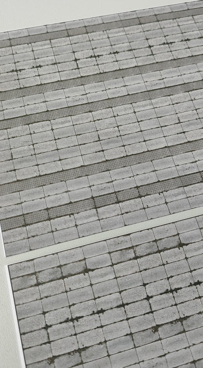 2-Piece Set Decorative Sheets Concrete Slab Path GDR and Agriculture in N Gauge