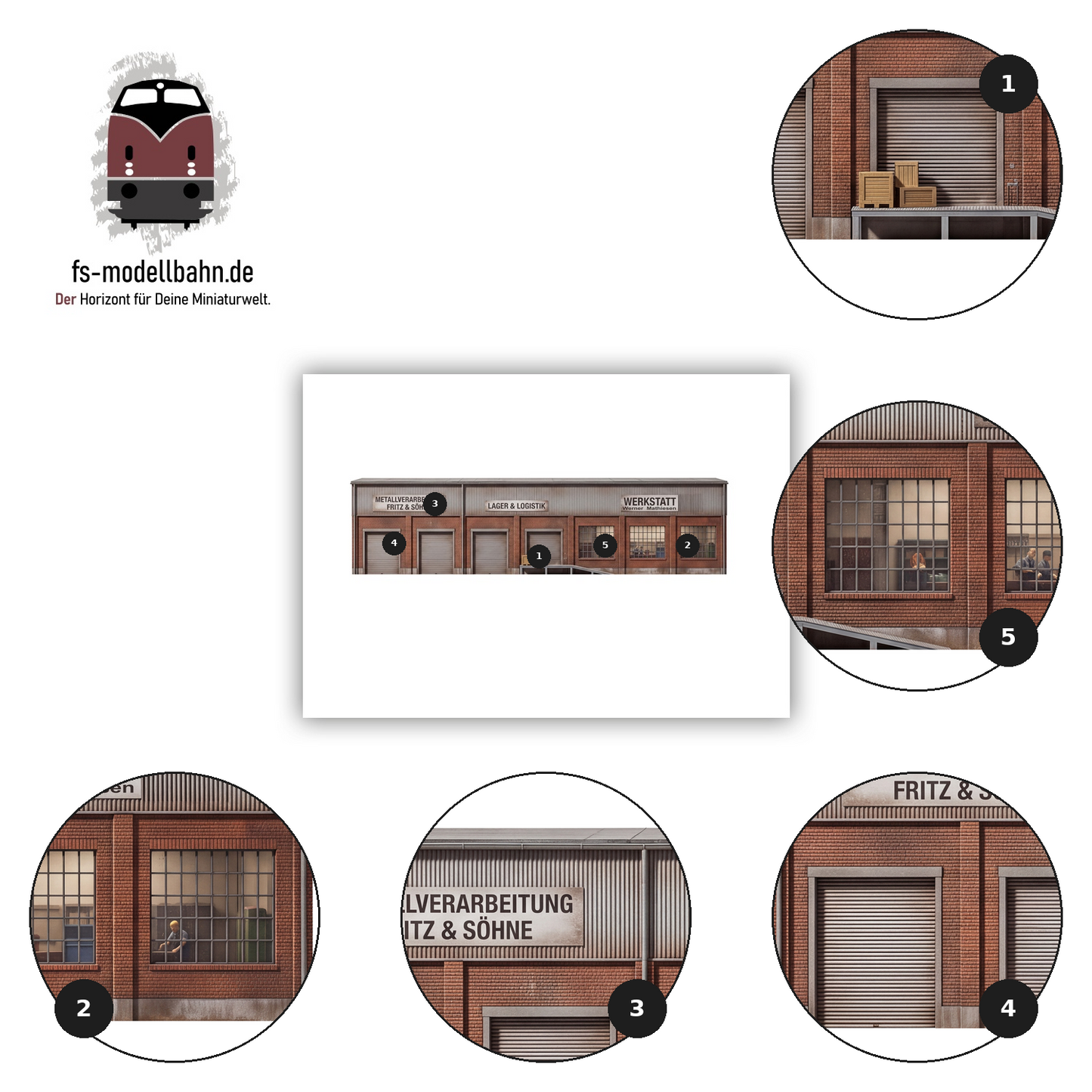 Modellbahnhintergrund altes Gewerbegebäude Holzverarbeitung Werner Mathiesen Spur H0 1zu87 zum Download