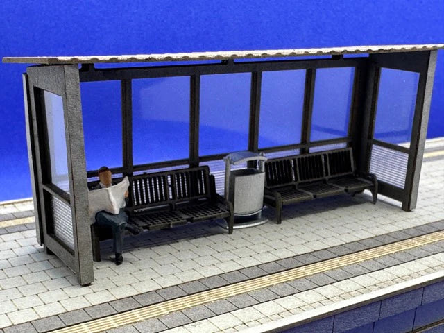 Bus Stop Shelter Epoch V to VI Kit in 1:87 H0 Gauge | FS-Modellbahn.de