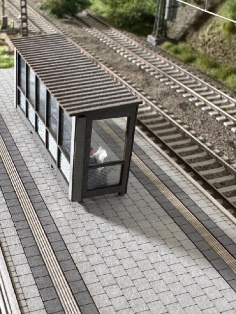 Bus Stop Shelter Epoch V to VI Kit in 1:87 H0 Gauge | FS-Modellbahn.de