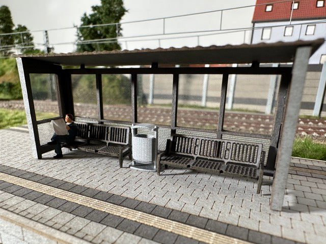 Bus Stop Shelter Epoch V to VI Kit in 1:87 H0 Gauge | FS-Modellbahn.de