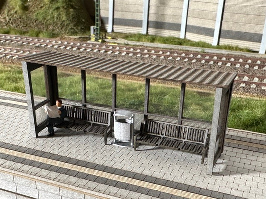 Bus Stop Shelter Epoch V to VI Kit in 1:87 H0 Gauge | FS-Modellbahn.de