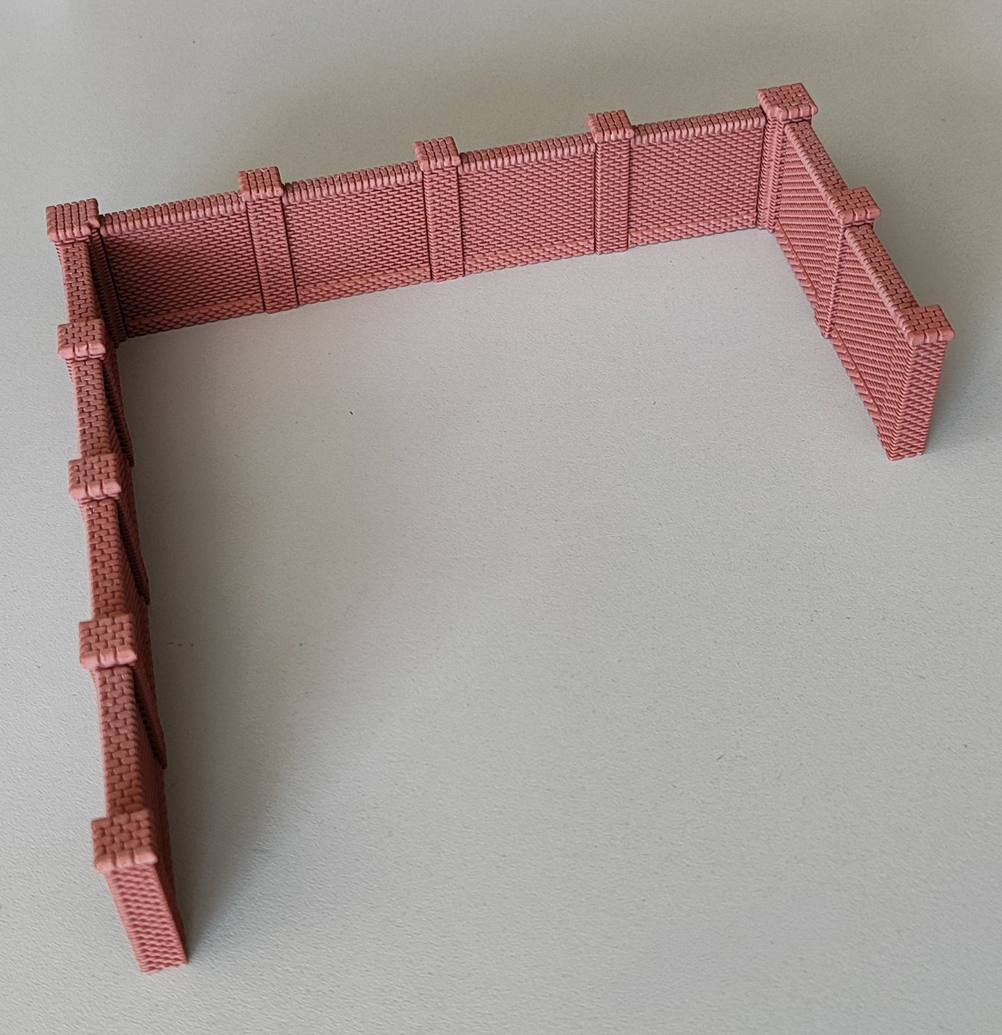 Ziegelmauern für Gewerbe oder BW 10 Module + Eckpfeiler Spur H0 | MZ00000126