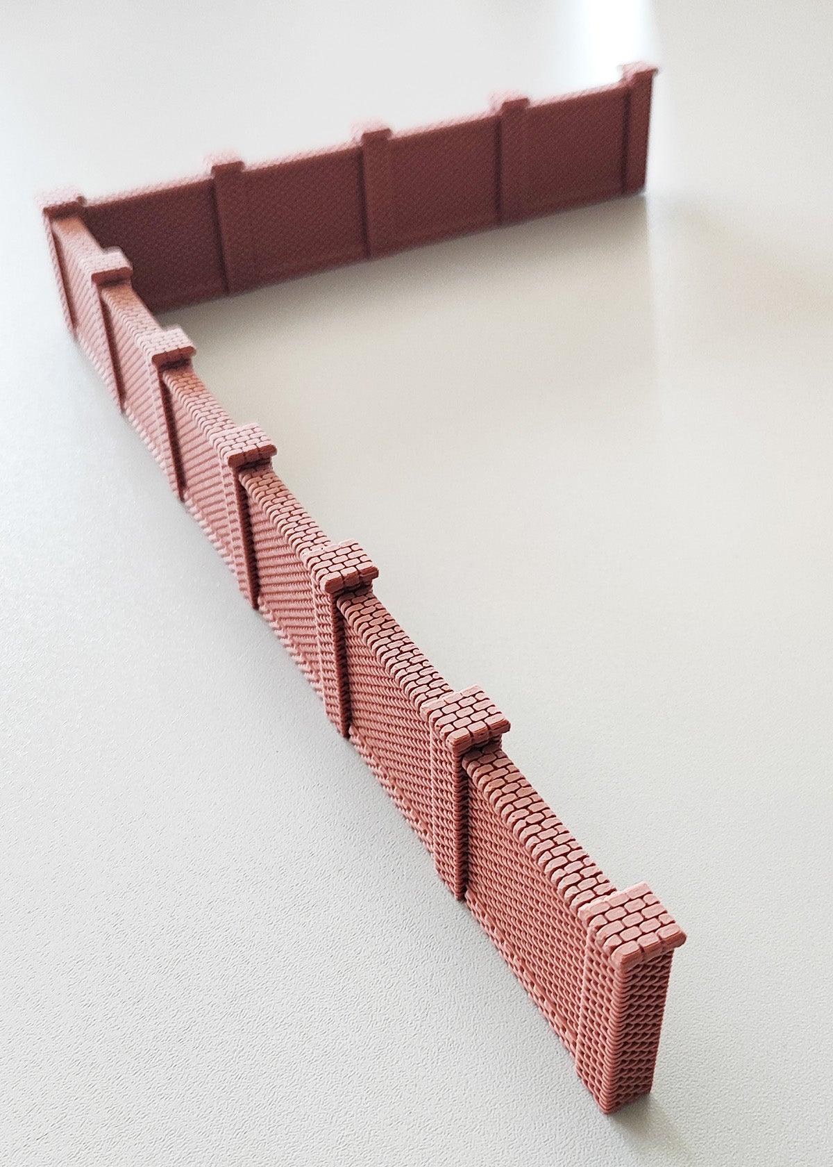 Ziegelmauern für Gewerbe oder BW 10 Module + Eckpfeiler Spur H0 | MZ00000126
