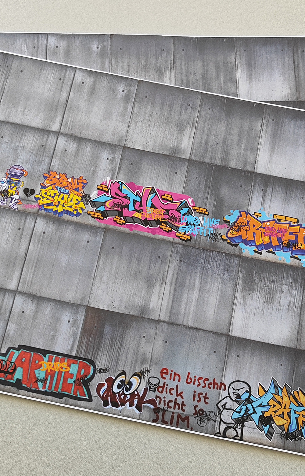 Dekorbögen moderne Betonwand mit Graffiti Spur H0 für Rampen und Wände | FS-Modellbahn.de
