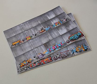 Modern Concrete Wall Decoration Arches with Graffiti Trace H0 for Ramps and Walls