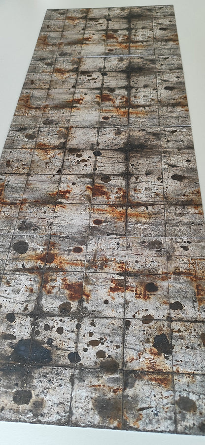 2-piece Decorative Sheet Set Concrete Slab Flooring with Severe Weathering TT Scale
