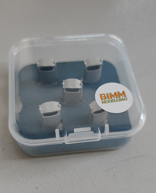 Trash Cans H0 Set of 5 in 1:87 Scale H0 pre-colored | FS-Modellbahn.de